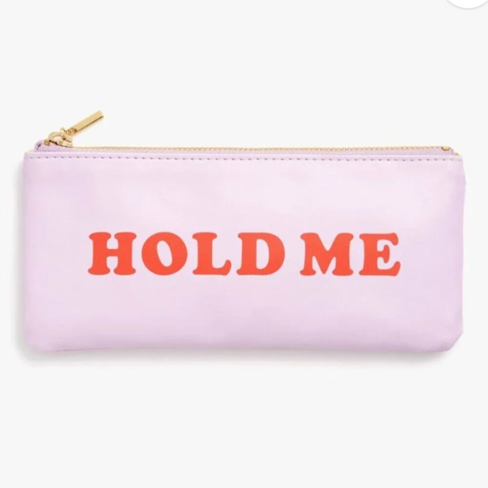ban.do Get it Together Faux Leather Pencil Pouch with Zip Close, 'Hold Me'
